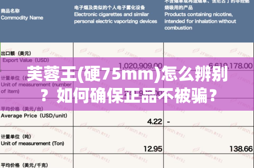 芙蓉王(硬75mm)怎么辨别？如何确保正品不被骗？